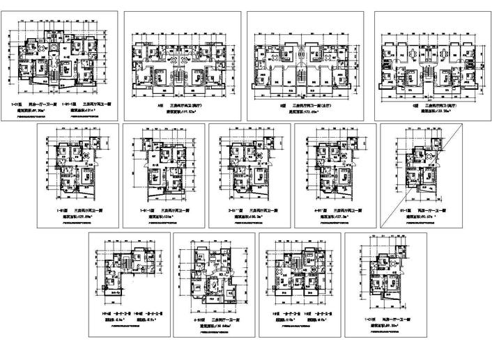 实用型多层住宅b建筑施工图的图纸